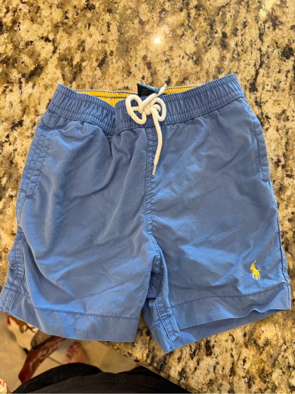 Polo by Ralph Lauren Light Blue Swim Shorts with Yellow Pony